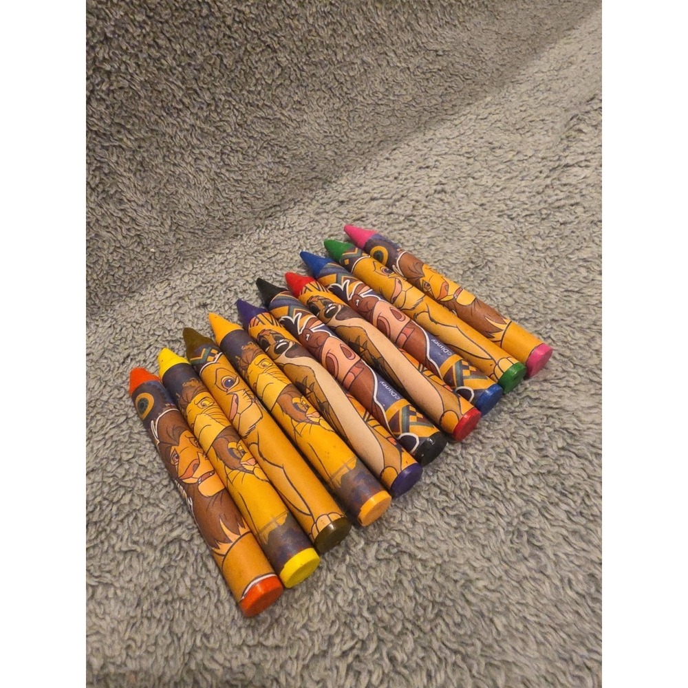 2019 Jumbo The Lion‎ King Crayons No Box 10 Colors Fat